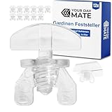 Gardinen Feststeller, 12 Stück, Transparent, Hartplastik, für min. 10 x 6 mm Laufkammern, Stopper für Schienensysteme mit Innenläufen, Zwischenfeststeller, Endstopfen, Endfeststeller Gardinenschiene