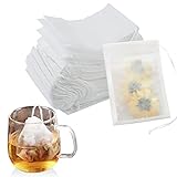 Newaner 300 Stück Teefilter Papier für Losen Tee, 7 X 9cm Teebeutel für Losen Tee Einweg mit Kordelzug, Tee Filter, Tea Bags für Duftender Tee, Gewürze,Vanille, Lavendel, Kaffee