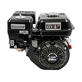 Benzinmotor 7,5 PS, 3600 U/min, 4-Takt OHV Standmotor, 3,6 L Kraftstofftank, Luftgekühlt, Gokart aus Aluminium, Eisen, Benzin Motor für Wasserpumpen, Rasenmäher