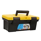 SEWACC Werkzeugkasten Kunststoff Handlich Spritzwassergeschützt Langlebig mit Tragegriff Tragbare Aufbewahrungsbox für Auto Heimwerkzeuge Mechaniker Organizer