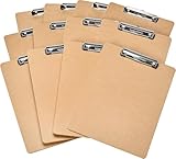 Amazon Basics Hartplatten-Klemmbrett - 12er-Packung, Braun
