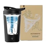 LOMUG Elektrischer Protein Shaker Flasche, 450ML Protein Mixer Shaker für Proteinshake, Automatischer Proteine Mixer, USB Wiederaufladbar Protei Shake Mixer für Proteinshake und Milch Shake (Schwarz)