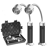 Grill Licht,2 Stück magnetische Grilllampe,Grilllampe Grillbeleuchtung Grilllicht Magnetlampe Grill Zubehör,Batteriebetrieben,360°Drehwinkel,für Barbecue Picknick Outdoor