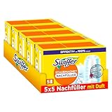 Swiffer Staubmagnet Nachfüllpackung, 25 Tücher (5×5) mit Febreze-Duft, Fängt Und Schließt 3-mal Mehr Staub Und Haare Ein Als Herkömmliche Staubwedel