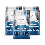 Bentonit Katzenstreu 30 Liter – Ultra Saugfähig, Staubarm & Antibakteriell – Klumpstreu für optimale Geruchskontrolle & Hygiene, Ideal für Allergiker – Mit natürlichen Inhaltsstoffen