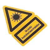 iplusmile 2stücke Sicherheitshinweise Für Laserwarnung Vorsicht Haftkleber Für Industrie Und Labor Robuste Und Auffällige Warnaufkleber Für Verschiedene Einsatzbereiche