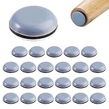 24 Stück Teflongleiter Selbstklebend, 19 mm Möbelgleiter Teppich, Runde Möbelgleite für EIN Leichtes Verschieben Schwerer Möbel, Reduziert die Reibung und Effektiver Schutz Ihrer Möbel Stühle Böden