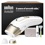 Braun IPL Silk·expert Pro 5 – IPL Geräte Haarentfernung, Dauerhafte und Schmerzfreie Haarentfernung für Zuhause – inkl. Etui, Venus Rasierer, 2 Aufsätze, Designed In Germany – PL5156, Weiß/Gold