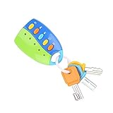 FILFEEL Ferngesteuertes Auto Babyspielzeug, Baby Musikalische Autofernbedienung, Musikalische AutoschlüSsel (10 X 6cm) Blau