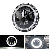'Neue Typ 5.75 5 3/4 Zoll LED Scheinwerfer Engel Augen für Halo Motorrad (ein Jahr Garantie)