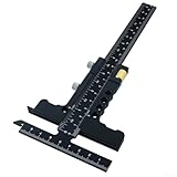 T-förmiger Anreißnadel für Holzbearbeitung aus Aluminiumlegierung mit Gleitlineal für präzises Markieren, Messen und Nuten bei Tischlerarbeiten (mit Stimmung)