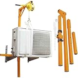Installationskran mit Wechselstromeinheit, 300 kg, manueller Hebebühn, hohe Effizienz und einfache Einrichtung, perfekt für Montage und Demontage, 20 m Hubhöhe, robustes Stützwerkzeug