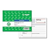 SIGEL QU619 Quittungsblock A6 quer, 50 Blatt