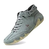 Barfußschuhe Herren Damen Unsex Leder Hoch Alpaca Barfuss Schuhe Cowboystiefel Italienische Wandern Wasserdicht Sneaker Barefoot Shoes Bootsschuhe Laufschuhe Wanderschuhe