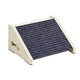 Hunderampe aus Holz – verstellbare Rampentreppe, leichte Haustierleiter, sichere rutschfeste Oberfläche, klappbare Kletterplattform, Hundestufen-Werkzeug | Innensofa, Couch, Bett, Treppenhilfe, Reise,