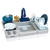 Theo Klein Miele Spüle mit Kochfeld | Kinder-Spüle mit Wasserpumpfunktion und Zubehör | Spielzeug für Kinder ab 3 Jahren