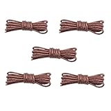 MAQDDO 5pairs Runde Glitter Schnürsenkel Trendy Helle Schnürsenkel Sneaker Casual Sport FüR Erwachsene(Coffee-10,100cm)