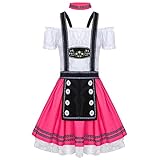 LANSKIRT Damen Halloween Party Spitze Träger Schulterfrei Oktoberfest Bier Mädchen Kostüm Kleid Kostüme Mittelalterliche Brautkleider für Frauen (A #3, A)