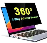 ZOEGAA 360° Laptop Blickschutzfolie 14 Zoll 16:9, Vierseitig Sichtschutzfolie 14 Zoll, Anti Blaulicht Blendschutz Laptop Privacy Screen Sichtschutz Blickschutzfilter für Lenovo HP Dell Acer Asus