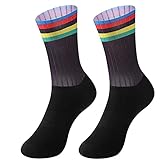 KMayVIEW Km rutschfeste, nahtlose Fahrradsocken, integrierte Formung, High-Tech-Fahrradsocken, Kompression, Fahrrad, Outdoor, Laufen, Sport, farblos, 39-45