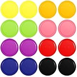 16 Stück Heim Hockey Roter Ersatz Hockey Pucks 2,5 Zoll Runde Tischplatte Hockey Schwerer Tisch Hockey Puck Mehrfarbige Hockey für Spiele Tisch Zubehör