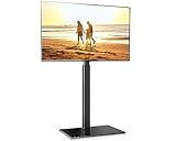 FITUEYES TV Ständer TV Bodenständer Standfuß Fernsehstand höhenverstellbar schwenkbar für 32 bis 60 Zoll Flach & Curved Fernseher bis zu 30kg Max.VESA 600 * 400 Schwarz