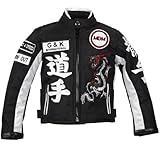 MDM Motorradjacke für Kinder, Bikerjacke, Racing Jacke, (S)
