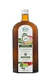 BIONATURO |Bio Apfelessig 6% 500ml - hochwertiger Essig aus ökologischen Äpfeln - naturtrüb, ungefiltert, reich an Nährstoffen - ideal für Küche, Diät&Gesundheit - Bio Apfelessig naturtrüb Essig vegan
