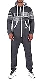Finchman 25G13 NL FM117 Azteken Herren Jumpsuit Overall Onesie Dark Grey Gr. L
