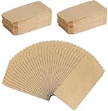 100 STK Kraftpapiertüten Kleine Samentütchen Mini Samentüten zum Befüllen, 6x11cm Kleine Ramadan Tüten, Kraftpapier Tüten für Hochzeit Münzen Schmuck Saatgut Aufbewahrung Geschenktüten