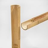 Bambusrohr mit Längsspalt/Zaunabdeckung/Bambusrinne/Halbschale/DIY Projekte/Länge 180 cm (Heller Bambus (Apus))