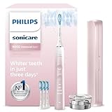 Philips Sonicare DiamondClean Elektrische Zahnbürste, 9000er Serie, Sonderedition – Schallzahnbürste, sauberere Zähne, 4x C3 Premium Plaque Defense-Bürstenköpfen, pink (Modell HX9911/79)