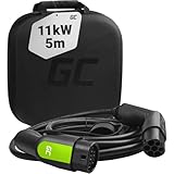 Green Cell GC Typ 2 Ladekabel für EV Elektroautos PHEV | 11kW | 16A | 5 Meter | Typ 2 auf Typ 2 | 3-Phasig | Kompatibel mit Model 3/S/X/Y, i3, ID.3, ID.4, E-Tron, IONIQ 5, ZOE, Kona EV, 500e, EQC, EV6