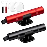 LINTRA 2 Stück Nothammer mit Gurtschneider, 2-in-1 Glasbrecher, Multifunktionale Auto Sicherheitshammer, mit 2 Stück Pfeife und 2 Stück Testglas Notfallhammer Auto, für Autos, Lastkraftwagen, Bus