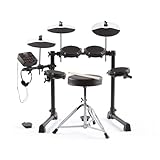 Alesis Debut Kit - Kinder Drum Kit mit 4 Mesh E-Drum Set Pads, 120 Sounds, 100 Lektionen, Schlagzeughocker, Drum Sticks, Stimmschlüssel und Kopfhörern