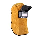 Schweißerhaube mit Auto Verdunkelung Filter Objektiv, Ledermaske Durable Gute Qualität