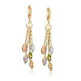 YAZILIND Zarte Vergoldete Inlay Bunte Zirkon Baumeln Ohrringe Für Frauen