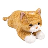 Generisch Gewichtete Plüschkatze,45 cm Plüschtier Beruhigende Puppe - Katzen Schlafbegleiter Kissen,Für Kinder Erwachsene Zuhause Bett Sofa Büro Geburtstag Weihnachten Reisen
