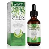 ALIVER Rosmarinöl für Haare und Kopfhaut, Rosemary Oil for Hair, Stimuliert Haarwachstum und Haaröl gegen Haarausfall, 100% Naturreines Rosmarin Öl für Hautpflege, Aromatherapie, 60ml