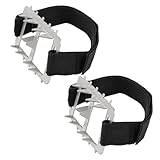 BESPORTBLE 1Paar Winteraktivitäten rutschfeste Schuhabdeckungen mit Edelstahlspikes für Trailrunning Jagen Eisfischen Einfache Installation Optimale