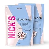 NICKS Chocodrink Heiße Schokolade ohne Zuckerzusatz, Hochwertige Kakao Trinkschokolade Keto, Vegan, Glutenfrei (250 g x 2er Pack)