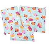 ARTIBETTER 3 Stück pack Wiederverwendbare Snackbeutel Kompakt und Leicht Lebensmittelechte Brottaschen mit Reißverschluss für Schule Büro und Reisen