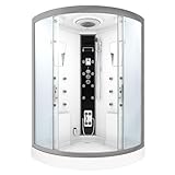 AcquaVapore Dampfdusche Sauna Dusche Duschkabine D26-TH-EC-EA 130x130 cm MIT 2K Scheiben Versiegelung