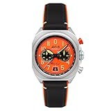 AVI-8 Bell X-1 Machbuster Chronograph für Herren, 41 mm, Lederarmband, AV-4118, Rost-Orange