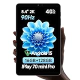 ALLDOCUBE iPlay 70 mini Pro Tablet Android 15, 8.4 Zoll mini Tablet, 16GB+128GB, 6050mAh, 1920x1200 90Hz Display, MediaTek MT8791, Dual Lautsprecher, 4G LTE/WiFi 6/GPS/SIM/Face ID/OTG