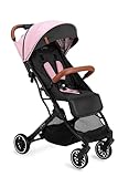 MoMi ESTELLE Kinderwagen ab 6. Monat (bis 15 kg), klappbarer Buggy mit 5-Punkt-Sicherheitsgurt, Einkaufskorb und Liegefunktion, Teleskop-Stange zum Ziehen, steht nach dem Zusammenklappen