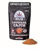 Poppamies Louisiana Cajun Gewürzmischung, Trockenmarinade & Gewürz Perfekt für Fisch, Gemüse, Huhn - Großartig im Grill, BBQ, Backofen, Kessel und Pfanne - Großpackung (200g)