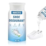 Miioto Schuh Geruchsentferner, Fußdeo Gegen Schweißfüße, Schuh deo Spray Geruchsstop, Fußpuder, Lavendelblütenduft, Geeignet für Sport-Schuhe und Sneaker, 100g