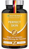 Beta Carotin SUN PLUS Bräunungskapseln | 2in1 Natural Tan Bronzer PERFECT SKIN | Natürliche Bräune + Hautschutz | VITAMIN A E Antioxidantien Selbstbräuner Kapseln 100% VEGAN Bräunungsverstärker