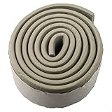 Besttoolifes 2 m Wandsockelleiste, verdickter Anti-Kollisions-Kantenschutz, flexible Schaumstoff-Baumwolle, dekorative Taillenlinie für Haus und Garten, für Korkböden (grau)